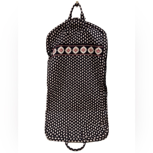 Vera Bradley Classic Black/Red/White Paisley Hanging/Travel Garment Bag GUC - Picture 4 of 8